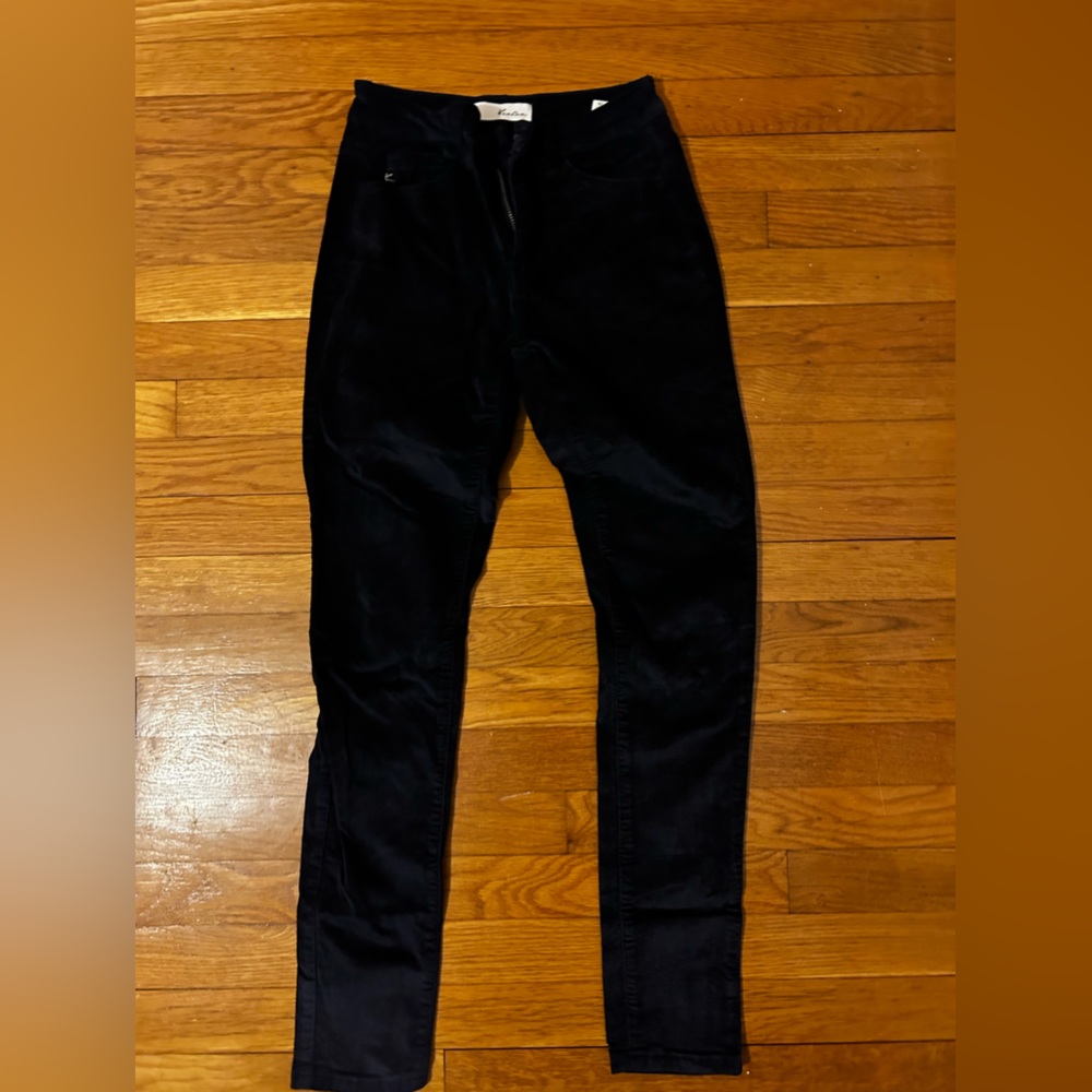 Dark blue velvet pants